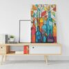 Canvas Retro Bottles and Vases Colorful Printed wall art