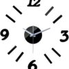 Beautiful Wall clock adhesive numbers black