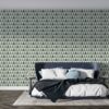 Christmas trees on a white background Simple scandinavian Fabric Wallpaper Covers an area ​​up to 4.2mX3m with adhesive  and smoothing tool