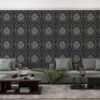 Vector damask seamless pattern Fabric Wallpaper Covers an area ​​up to 4.2mX3m with adhesive  and smoothing tool