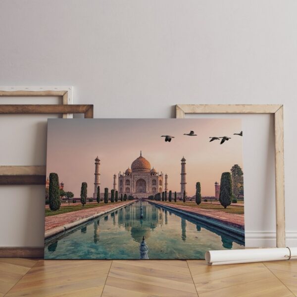 Taj Mahal mausoleum in Agra Canvas Wall Art