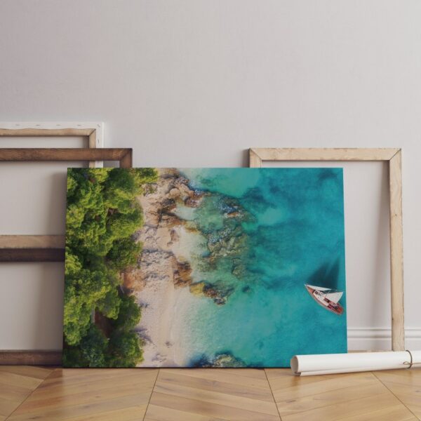 Croatia Panoramic coast Canvas Wall Art