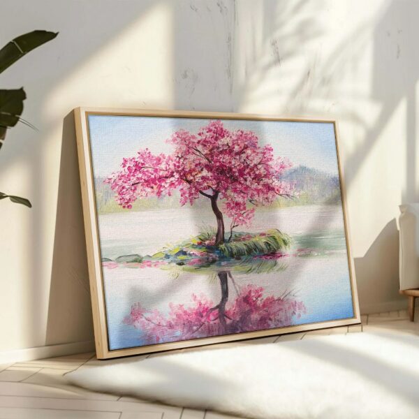 Abstract framed portrait of oriental cherry tree Wall Art