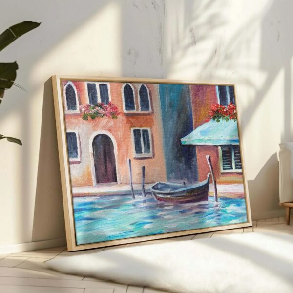 Abstract Framed Portrait of beautiful summer day in Italy Wall Art