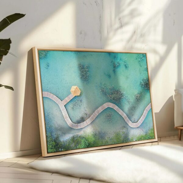 The Famous Footbridge Maldives Canvas Wall Art