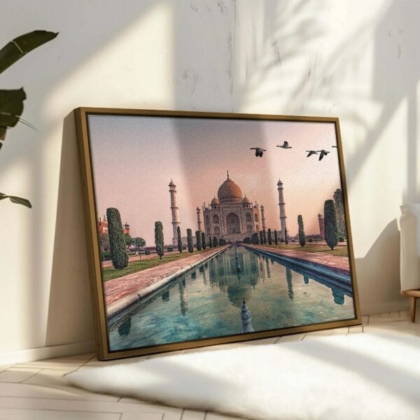 Taj Mahal mausoleum in Agra Canvas Wall Art