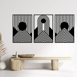 مجموعة لافتات هندسية عصرية، ١٧٥×٨٠ سم
