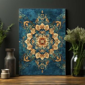 Colorful Design With Design That Says Top Right Corner printed on canvas wall art