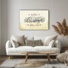 Black and Beige Calligraphy Surah Al Hadid Canvas Wall Art Printed