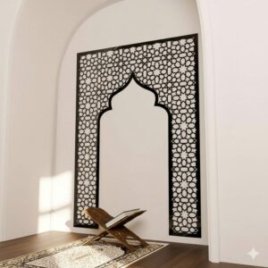 Geometric Square Mehrab Wall Art 160x80