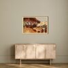 3D Wooden Safari Elephant Modern Wall Art 80x53