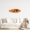 3D Wooden Tropical Palm Pattern Surfboard Modern Wall Art 75x25