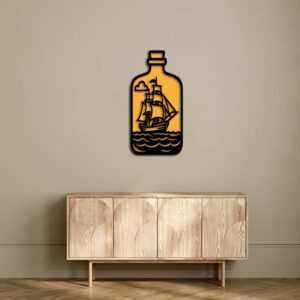 3D Nautical Sailboat Wall Art 60x30