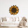 3D Layered Wall Décor Golden Sunflower 80x80