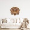 3D Boho Wooden Lotus Mandala Wall Art 70x60