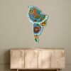 3D Wooden South America Gear Map 80x45