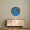 3D Wooden World Map Mandala Wall Art 45x45