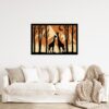 3D Wooden Giraffe Forest Wall Art 80x53