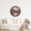 3D Mountain River Wooden Wall Art 60x60