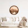 3D Sunrise Forest Wooden Wall Art 60x60