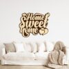 3D Home Sweet Home Wooden Wall Sign 100x80