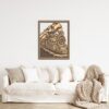 3D Vintage Steam Train Wooden Wall Art 100x80