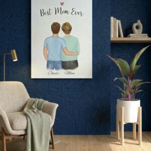 Best Mom Ever Son Canvas Wall Art
